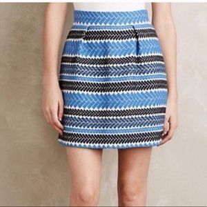 Nomad Morgan Carper Anthropologie Jacquard skirt